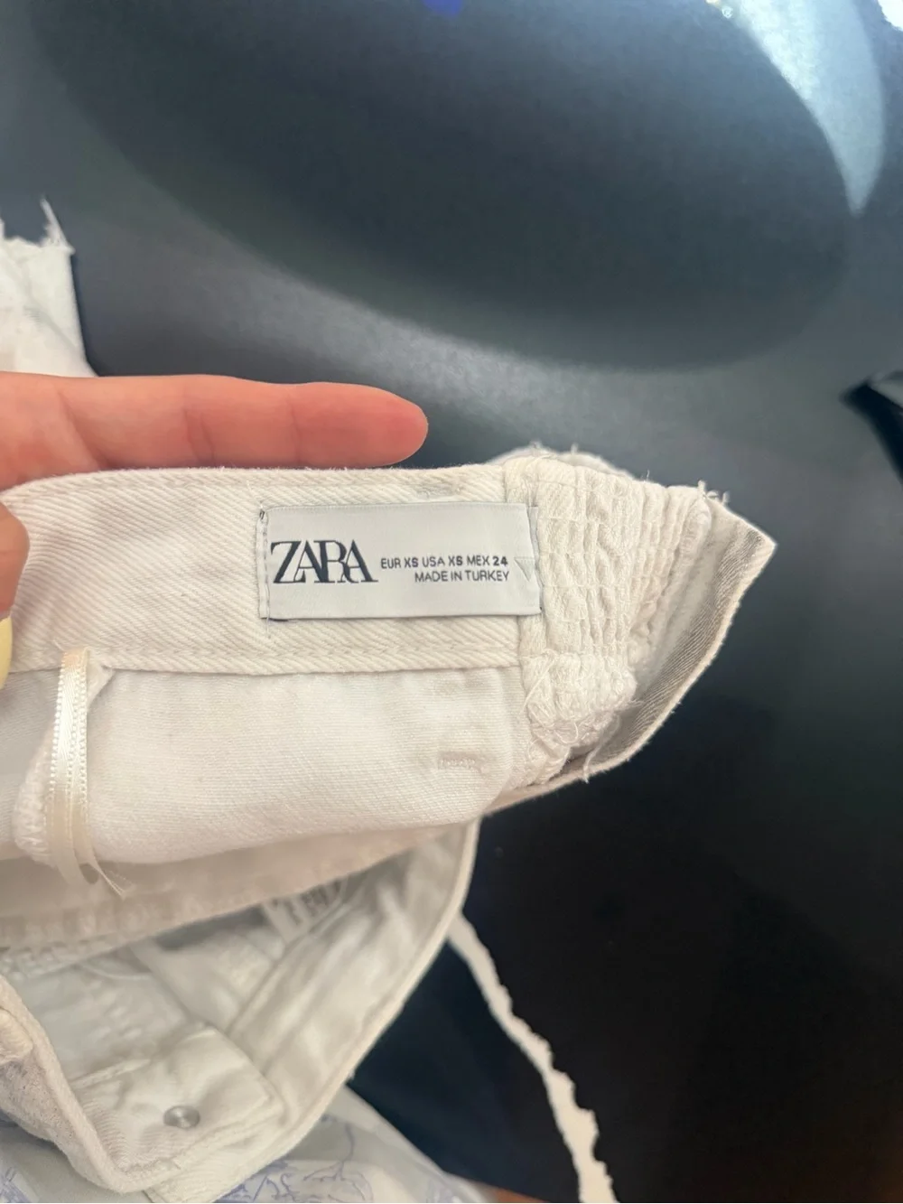 Zara Beige Strapless Denim Corset Skirt